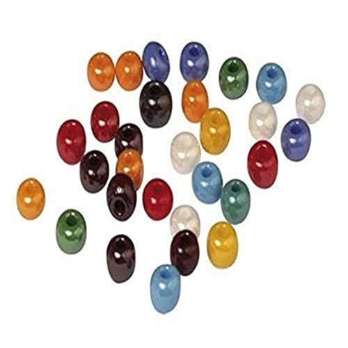 Rayher Großlochradl, Glas, Großlochperlen, Glasperlen, 8,7 mm ø, großes Loch, Schmuckperlen, Farben bunt gemischt, opak, Dose 55 Gramm, ca. 113 Stück, 1418749 Rayher Großlochradl, Glas, Großlochperlen, Glasperlen, 8,7 mm ø, großes Loch, Schmuckperlen, Farben bunt gemischt, opak, Dose 55 Gramm, ca. 113 Stück, 1418749 von Rayher