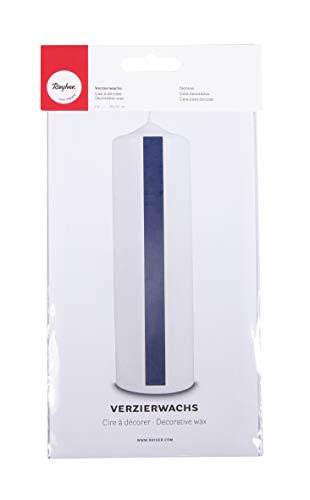 RAYHER HOBBY Rayher 3103710 Verzierwachs, dunkelblau, 2 Verzierwachsplatten 20 x 10 cm, Wachsfolie zum Kerzen verzieren, Kerzenwachs, Wachsfolie RAYHER HOBBY Rayher 3103710 Verzierwachs, dunkelblau, 2 Verzierwachsplatten 20 x 10 cm, Wachsfolie zum Kerzen verzieren, Kerzenwachs, Wachsfolie von Rayher