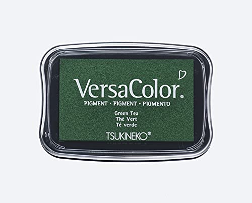Rayher Hobby 29017446 Tsukineko Versa Color Pigment-Stempelkissen, green tea, 9,6 x 6,3 x 1,8 cm, Tinte auf Wasserbasis von Rayher