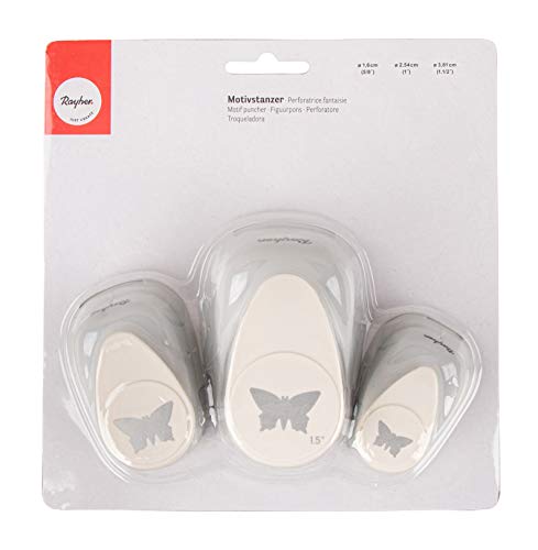 Rayher Hobby 69104000 Motivstanzer Set Schmetterlinge, Kunstoff/Metall, farblich sortiert, 1.95 x 1.9 x 0.6 cm Rayher Hobby 69104000 Motivstanzer Set Schmetterlinge, Kunstoff/Metall, farblich sortiert, 1.95 x 1.9 x 0.6 cm von Rayher