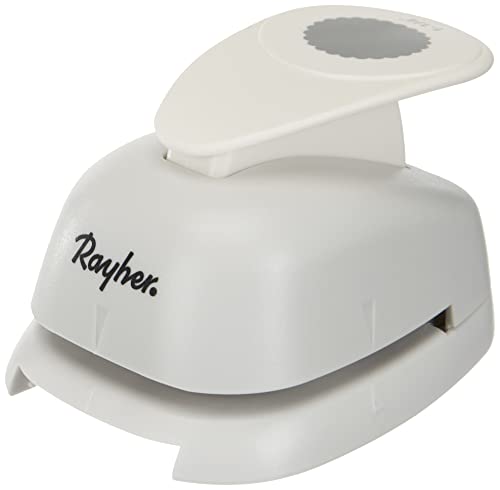 Rayher Hobby 69029000 Motivstanzer Rund/Kreis, mit Zierrand, ø 3,16 cm- 1 1/4 Zoll, geeignet für Papier/Karton bis zu 200g/m², Transparente von Rayher