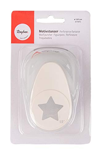 Rayher Hobby 89794000 Motivstanzer Stern, ø 3,81 cm- 1,5 Zoll, geeignet für Papier/Karton bis zu 220g/m² Rayher Hobby 89794000 Motivstanzer Stern, ø 3,81 cm- 1,5 Zoll, geeignet für Papier/Karton bis zu 220g/m² von Rayher