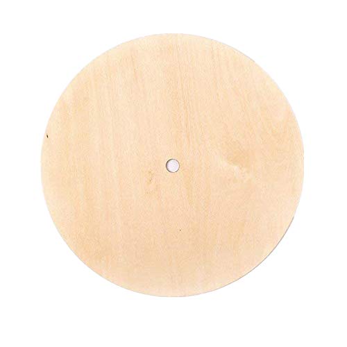 Raylinedo® 2 Stück 20 cm unlackierte Bastel-Kreis aus Holz große Uhrformen Holz Handwerk Tags Natur Blanko mit 1 cm Loch von RAYLINE-DO