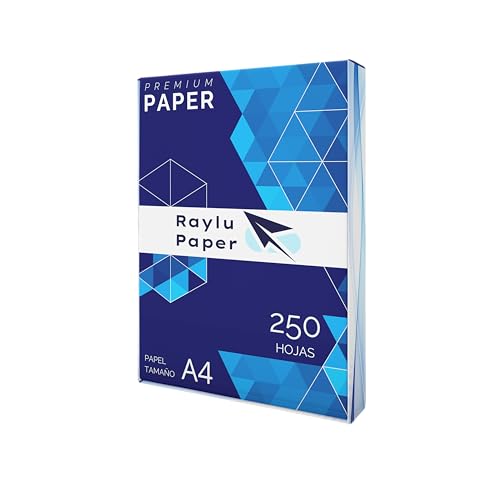RAYLU PAPER - A4 80g 250 Blatt Premium Mehrzweckpapier für Laserdrucker, Inkjet und Kopierer, für Büro und Zuhause (250 Blatt) von RAYLU PAPER