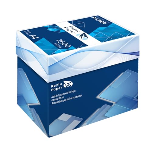 RAYLU PAPER - A4-Blätter, 80 g, 2500 Blatt Premium-Papier, Mehrzweck-Papier für Laserdrucker, Inkjet und Kopierer, für Büro und Zuhause (2500 Blatt) von RAYLU PAPER