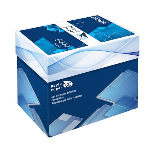 RAYLU PAPER - A4-Blätter, 80 g, Premium-Papier für Laserdrucker, Inkjet und Kopierer, für Büro und Zuhause (5000 Blatt) von RAYLU PAPER