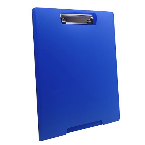 RAYLU PAPER - Klemmbrett A4 aus robustem Polypropylen, Klemmbrett mit Deckel für Notizen im Büro (blau) von RAYLU PAPER