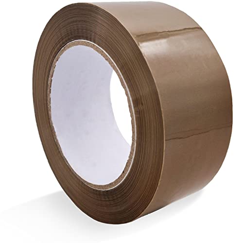 RAYLU PAPER Verpackungsband zum Versiegeln von Kartons und Verpackungen, robustes Klebeband, 45 Mikron, 50 mm x 132 m (1 Stück, Braun) von RAYLU PAPER