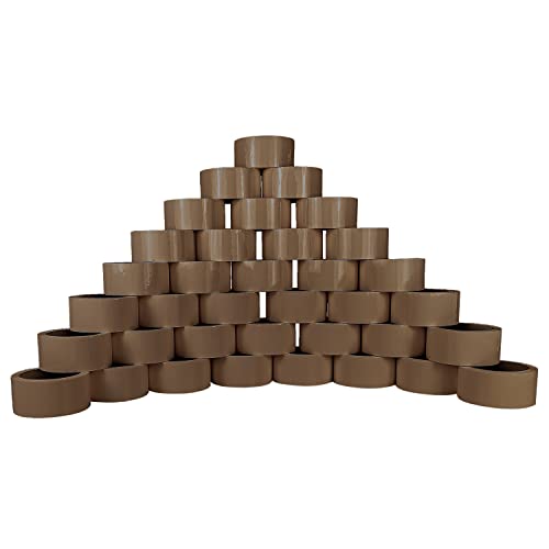 RAYLU PAPER - Verpackungsband zum Versiegeln von Kartons und Verpackungen, starkes Klebeband, 45 Mikron, 50 mm x 132 m (36 Stück, Braun) von RAYLU PAPER