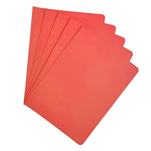 Raylu Paper® - 25 Stück Unterordner aus Karton, mit Faster-Löchern und lebendigen Farben, 200 g dicke Kraftkarton-Ordner (Rot, Folio) von RAYLU PAPER