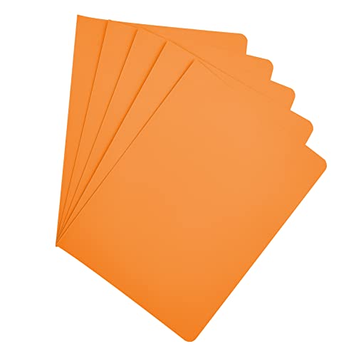 Raylu Paper® - 25 Stück Unterordner aus Karton, mit Faster-Löchern und lebendigen Farben, Ordner aus dickem Kraftkarton (Orange, A4) von RAYLU PAPER