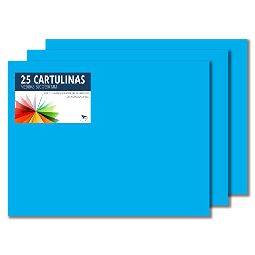 RAYLU PAPER – Tonpapier 50 x 65 cm, 25 Stück Kartonpapier 180g/m², 210 x 297 mm, professionelle farbige Kartons für Büro, Kopierpapier, Buntes Papier zum Basteln (Maldives-Blau) von RAYLU PAPER
