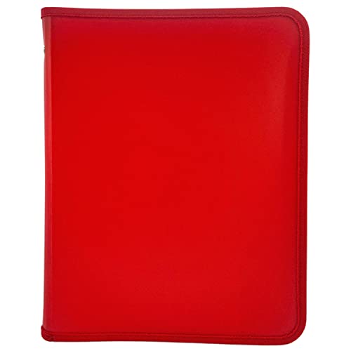 Raylu Paper - Dokumentenmappe mit Reißverschluss im A4-Format mit einer Vielzahl von Farben und einer Breite von 3 cm für Dokumente mit einer Innentasche (rot) von RAYLU PAPER
