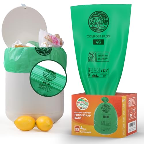 Kompostbeutel, 15 Liter, 100 Stück, passend für 12–15 Liter, 100 Stück, Müllbeutel für Zuhause, Büro, Küche, Bad, Schlafzimmer, ASTM D6400, US BPI und Europa OK Compost Home zertifiziert Kompostbeutel, 15 Liter, 100 Stück, passend für 12–15 Liter, 100 Stück, Müllbeutel für Zuhause, Büro, Küche, Bad, Schlafzimmer, ASTM D6400, US BPI und Europa OK Compost Home zertifiziert von RAYTID