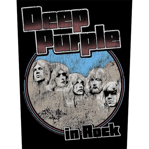 Deep Purple in Rock Band Aufnäher auf der Rückseite, schwarz von RAZAMATAZ