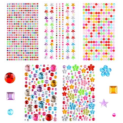Glitzersteine Selbstklebend, 1215 Stück Bunt Strasssteine Selbstklebend 3-15mm Glitzersteine zum Basteln Handwerke Bastelsachen Fotorahmen,Glitzer Sticker für Make-up, DIY, Augen, Nagel Glitzersteine Selbstklebend, 1215 Stück Bunt Strasssteine Selbstklebend 3-15mm Glitzersteine zum Basteln Handwerke Bastelsachen Fotorahmen,Glitzer Sticker für Make-up, DIY, Augen, Nagel von RAZET