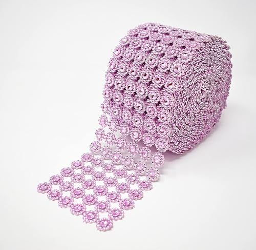 Schleifenband in Blumenform mit Strasssteinen, 10,2 cm x 9,1 m, Rosa Schleifenband in Blumenform mit Strasssteinen, 10,2 cm x 9,1 m, Rosa von RBN