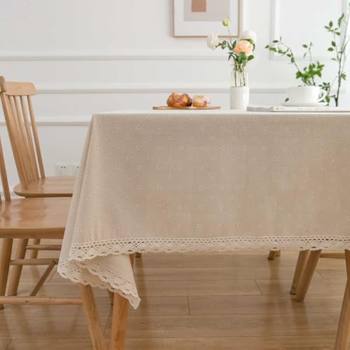 RBQIZVW Tischdecke Rechteckige Baumwolle Leinen Tafeldecke Tischtuch Tischdecken Pflegeleicht für Drinnen Draussen Garten Esszimmer Party und Festen RBQIZVW Tischdecke Rechteckige Baumwolle Leinen Tafeldecke Tischtuch Tischdecken Pflegeleicht für Drinnen Draussen Garten Esszimmer Party und Festen von RBQIZVW