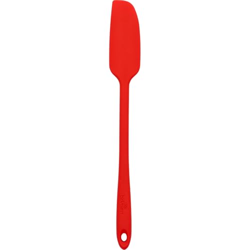Birkmann Teigschaber Schmal Cherry Red 5cm x 1,3cm x 30cm Silikon mit Metallkern Colour Kitchen hitzebeständig bis 230 Grad Celsius 425392 von RBV Birkmann