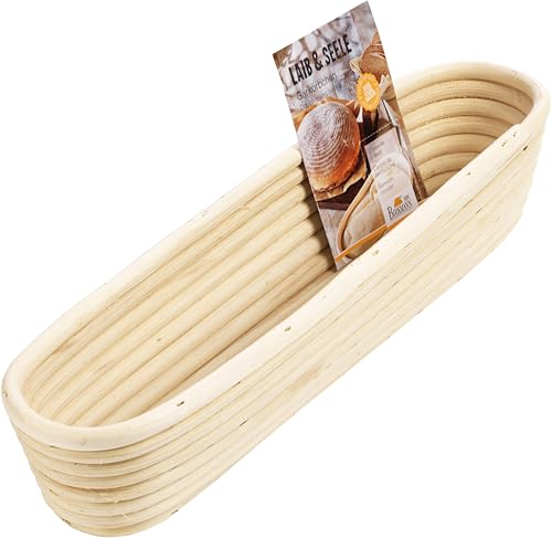 RBV Birkmann, 209022, Laib und Seele, Gärkörbchen aus Peddigrohr, länglich, schmal, 38 x 10,5 cm, Höhe 8 cm RBV Birkmann, 209022, Laib und Seele, Gärkörbchen aus Peddigrohr, länglich, schmal, 38 x 10,5 cm, Höhe 8 cm von RBV Birkmann