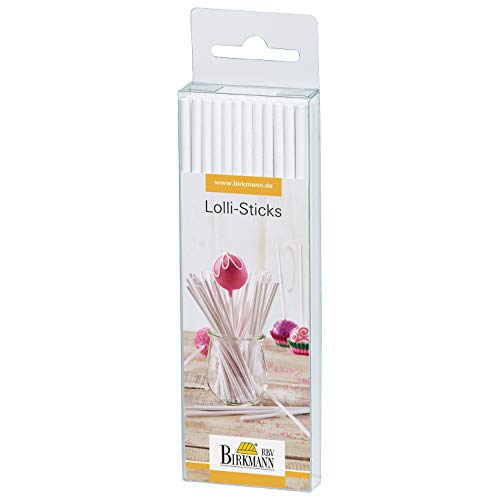 Lolli-Sticks für Cake Pops 48 Stück, Cake Pop Stiele zum Backen, weiß 15cm lang Lolli-Sticks für Cake Pops 48 Stück, Cake Pop Stiele zum Backen, weiß 15cm lang von RBV Birkmann