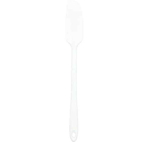 Birkmann Teigschaber Schmal Milky White 5cm x 1,3cm x 30cm Silikon mit Metallkern Colour Kitchen hitzebeständig bis 230 Grad Celsius 425415 von RBV Birkmann