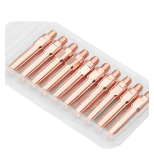 RCBCPLGLNK 10 Teile/los Schweißbrenner Kontakt Spitzendüse M6 0,8/1,0/1,2/1,4/1,6 Länge 45mm Kupferdrahtfutter Linie MIG. Schweißdüse(0.8mm) von RCBCPLGLNK
