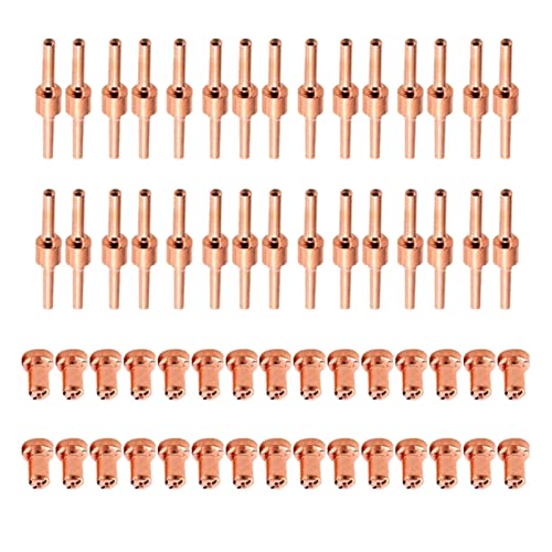 RCBCPLGLNK 100 stücke Rote Kupfer erweiterte Lange Plasmaschneiderspitze Elektrodendüsen Kit Verbrauchbar for PT31 LG40 40A Schneidschweißerbrenner Schweißdüse von RCBCPLGLNK
