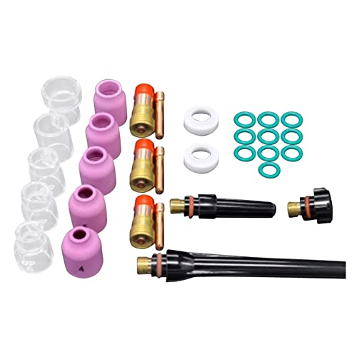 RCBCPLGLNK 3 1 stücke Tig. Schweißbrenner Zubehör Stubby Gas Objektiv Glas Cup Kit for WP-17/18/26 Schweißzubehör Schweißdüse von RCBCPLGLNK