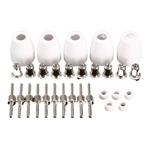 RCBCPLGLNK 30 Stück Plasmaschneider-Verbrauchsmaterialien Erweiterte vernickelte Elektrodendüsen for LG-40 PT-31-Brenner CUT40 312-Schneidemaschinen Schweißdüse von RCBCPLGLNK