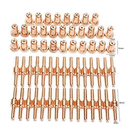 RCBCPLGLNK 6. 0pcs / Set rote Kupfer verlängerte Lange Plasmaschneider-Spitze-Elektroden und Düsen-Kit Verbrauchbar for PT31 LG40 40A. Schneidbrennerwerkzeuge Schweißdüse RCBCPLGLNK 6. 0pcs / Set rote Kupfer verlängerte Lange Plasmaschneider-Spitze-Elektroden und Düsen-Kit Verbrauchbar for PT31 LG40 40A. Schneidbrennerwerkzeuge Schweißdüse von RCBCPLGLNK