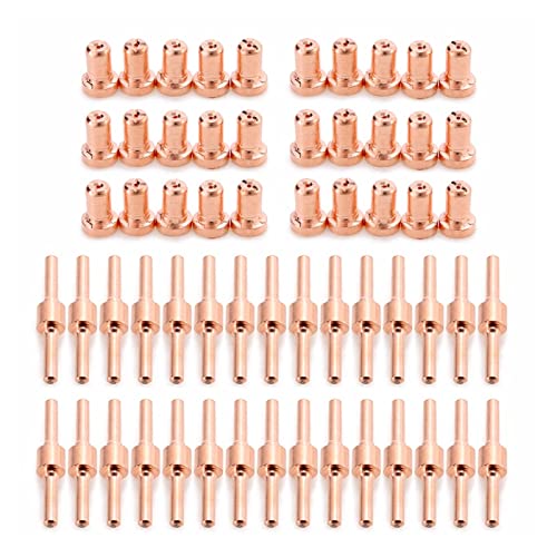 RCBCPLGLNK 60pcs erweiterte Lange Tippelektrode & Plasmaschneiderdüsen Verbrauchbare Kits for PT31 LG40 40A. Plasmaschneidbrenner Schweißdüse von RCBCPLGLNK