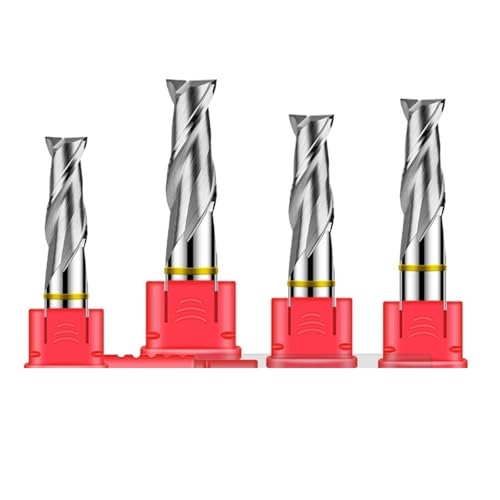 RCBCPLGLNK Farbkreis-Flachfräser aus Wolframstahl und Hartmetall for Aluminium-Fräser, CNC-Maschinen, Schaftfräser Reibahle(4x10Cx4Dx50L) von RCBCPLGLNK