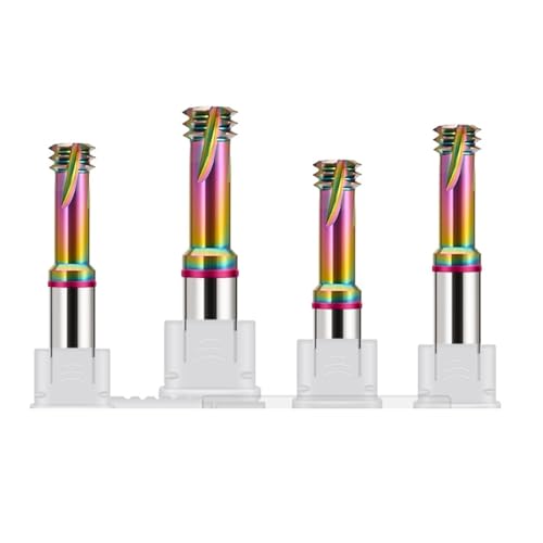 RCBCPLGLNK Gewindefräser Wolframstahl Hartmetall Bunte Beschichtung Hohe Härte Schaftfräser for CNC Bearbeitungswerkzeug Reibahle(M1.6x0.35) von RCBCPLGLNK