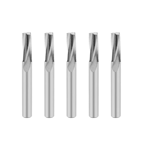 RCBCPLGLNK Hartmetall-Gewindefräser Einzelzahn Dreizahn Vollgewinde CNC-Bearbeitungszentrum Aluminium-Fräser Reibahle(5pcs Full Uncoated,M4x0.7) von RCBCPLGLNK