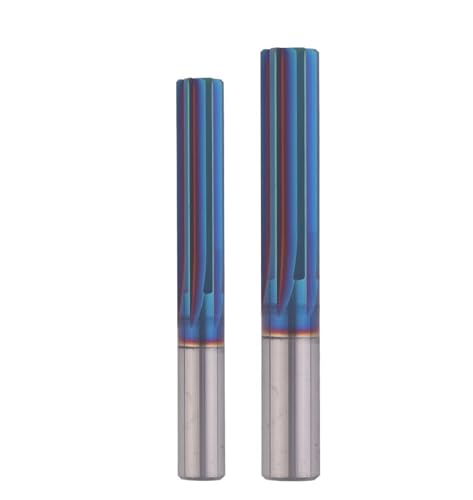 RCBCPLGLNK Hartmetall-Reibahle, CNC-Maschine, Lochentgratungswerkzeug, blaue Beschichtung, HRC65, Lattenschneider, Bohrer, Edelstahl, harter Stahl, 4 mm, 6 mm, 8 mm, 1 Stück Reibahle(20mm) von RCBCPLGLNK