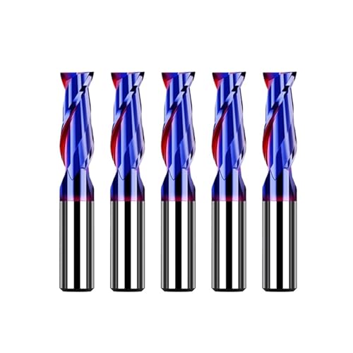 RCBCPLGLNK Hartmetall-Schaftfräser, 2-Flöten-Fräser, Schneidwerkzeug, CNC-Bearbeitungsbeschichtung, flache Schaftfräser for Edelstahl Reibahle(1pc HRC65 2F,D3.5xD4x50L) von RCBCPLGLNK