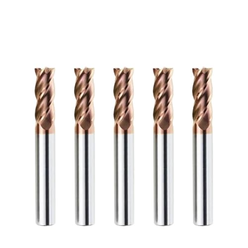 RCBCPLGLNK Hartmetall-Schaftfräser 4 Flöten Maschinenschneidwerkzeuge for Metall 3 5 6 8 12 Schaft Wolframstahl Flachfräser Reibahle(5pcs HRC55 4F,D7xD8x60L) von RCBCPLGLNK