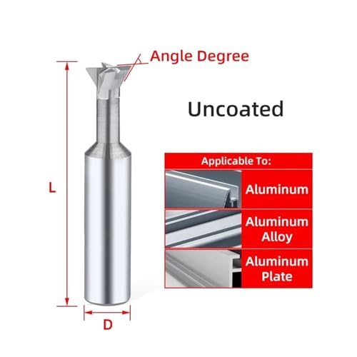 RCBCPLGLNK Hartmetall-Schwalbenschwanzfräser 45 60 75 Grad CNC-Werkzeuge for die Metallbearbeitung Wolframstahl-Schaftfräser Fasenfräser Reibahle(45 degree,UNCOATED_D5X50L) von RCBCPLGLNK
