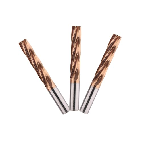 RCBCPLGLNK Reibahle HRC60 Hartmetall H7 4 Flöten mit 100 mm hochpräziser gerader Schaft Spiral-Maschinenreibahle Beschichtung Bronzereibahle Reibahle(2.5x50x100x4T H7) von RCBCPLGLNK