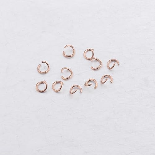 100 Stück/Lot 316L Edelstahl hypoallergener offener Biegering-Verbinder 3 4 5 6 mm für DIY-Kette, Armband, Halskette, Schmuckherstellung, Roségold, 0,6 x 4 mm 100 Stück/Lot 316L Edelstahl hypoallergener offener Biegering-Verbinder 3 4 5 6 mm für DIY-Kette, Armband, Halskette, Schmuckherstellung, Roségold, 0,6 x 4 mm von RCIDOS