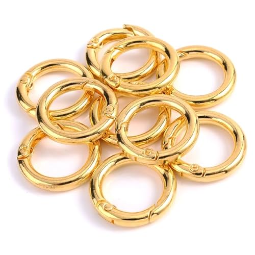 20/25/28/33/35/40/48 mm runder Karabinerring, geteilter Federtor-Schlüsselanhänger, O-Ring, Metalltaschenringe für die Schmuckherstellung, Verbindungsclips, Gold, 28 mm, 10 Stück 20/25/28/33/35/40/48 mm runder Karabinerring, geteilter Federtor-Schlüsselanhänger, O-Ring, Metalltaschenringe für die Schmuckherstellung, Verbindungsclips, Gold, 28 mm, 10 Stück von RCIDOS