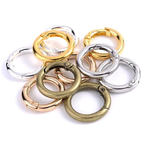 20/25/28/33/35/40/48 mm runder Karabinerring, geteilter Federtor-Schlüsselanhänger, O-Ring, Metalltaschenringe für die Schmuckherstellung, Verbindungsclips, zufällige Farbmischung, 25 mm, 10 Stück 20/25/28/33/35/40/48 mm runder Karabinerring, geteilter Federtor-Schlüsselanhänger, O-Ring, Metalltaschenringe für die Schmuckherstellung, Verbindungsclips, zufällige Farbmischung, 25 mm, 10 Stück von RCIDOS