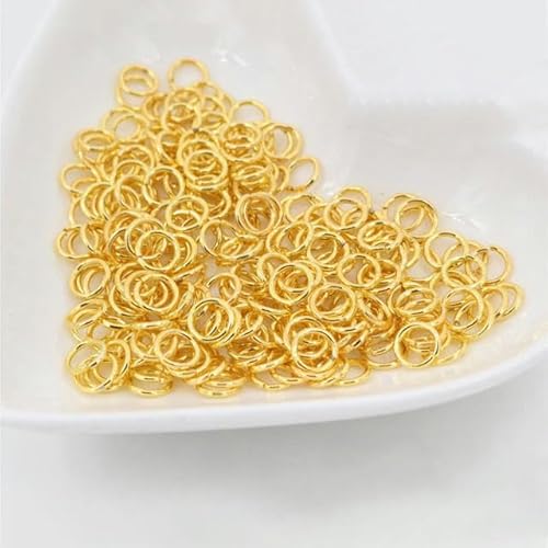 200 Stück 3/4/5/6/7/8/10 mm Metall-DIY-Schmuckzubehör, geschlossene/offene einzelne Schleifen, Biegeringe und geteilte Ringe für die Schmuckherstellung, goldfarben, geschlossen, 5 mm 200 Stück 3/4/5/6/7/8/10 mm Metall-DIY-Schmuckzubehör, geschlossene/offene einzelne Schleifen, Biegeringe und geteilte Ringe für die Schmuckherstellung, goldfarben, geschlossen, 5 mm von RCIDOS