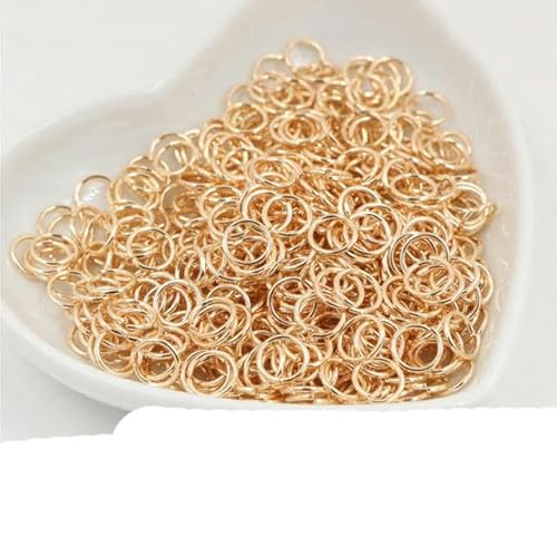 200 Stück 3/4/5/6/7/8/10 mm Metall-DIY-Schmuckzubehör, geschlossene/offene einzelne Schleifen, Biegeringe und geteilte Ringe für die Schmuckherstellung – KC Gold geschlossen – 5 mm von RCIDOS
