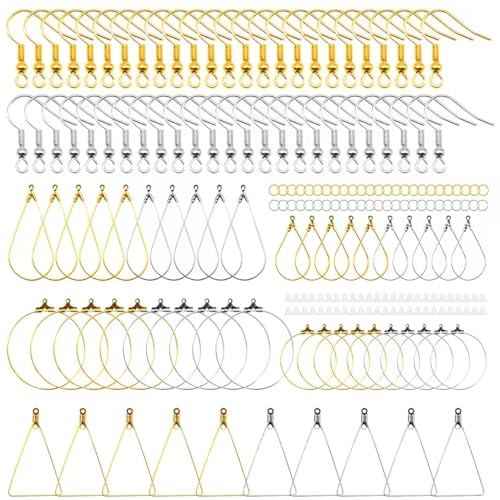 200 Stück Ohrringe Selber Machen Set Für Diy Ohrringe Dreieckige Und Ohrhaken Tropfenform Creolen Runde Kunststoff Ohrstöpsel Draht Creolen Für Diy Schmuckherstellung 200 Stück Ohrringe Selber Machen Set Für Diy Ohrringe Dreieckige Und Ohrhaken Tropfenform Creolen Runde Kunststoff Ohrstöpsel Draht Creolen Für Diy Schmuckherstellung von RCIDOS