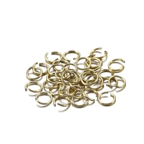 300 Stück/Los 6 8 10 mm Aluminium Soft Open Jump Ring Spaltringe Verbinder für DIY Schmuckherstellung Zubehör Zubehör-Gelb, 8,5 mm von RCIDOS