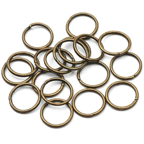 Farbige 3–16 mm einzelne runde Biegeringe aus Metall, geteilte Ringe, Verbinder für DIY-Schmuckherstellung, Halskette, Armband, Zubehör, Bronze, 12 mm, 100 Stück Farbige 3–16 mm einzelne runde Biegeringe aus Metall, geteilte Ringe, Verbinder für DIY-Schmuckherstellung, Halskette, Armband, Zubehör, Bronze, 12 mm, 100 Stück von RCIDOS