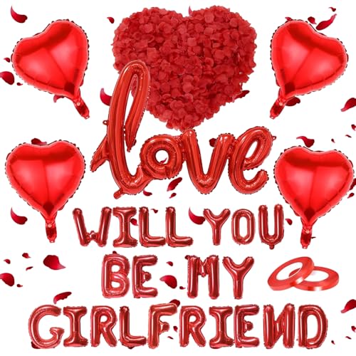 628 Stück Will You Be My Girlfriend Dekorations, Valentinstag Dekoration Set, Romantisch Deko, Geständnis Ballon Dekorations, Buchstaben Folienballon, Für Valentinstag Geständnis Deko 628 Stück Will You Be My Girlfriend Dekorations, Valentinstag Dekoration Set, Romantisch Deko, Geständnis Ballon Dekorations, Buchstaben Folienballon, Für Valentinstag Geständnis Deko von RCYHCY