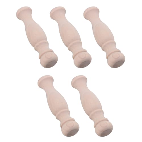 RDEXP 5 unlackierte Holzspindeln, Baluster für Heimdekoration, Basteln, 7 x 1,8 cm von RDEXP